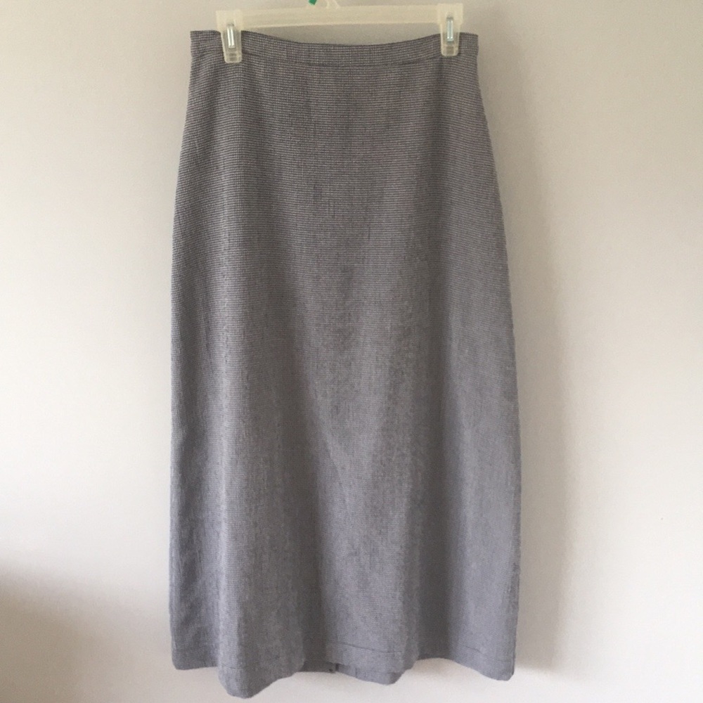 Gingham print maxi skirt